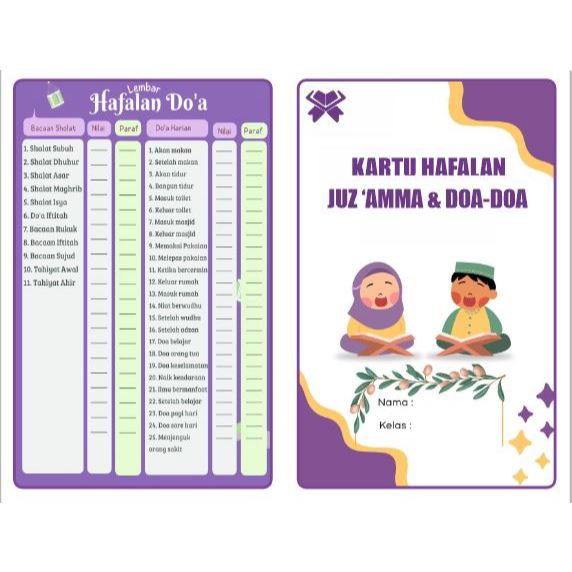 Kartu hafalan juzz amma lengkap dan doa-doa