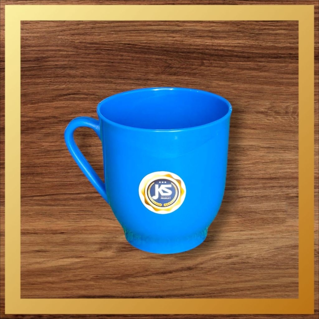 GELAS CANGKIR PLASTIK 6 PCS BPA FREE WARNA BIRU