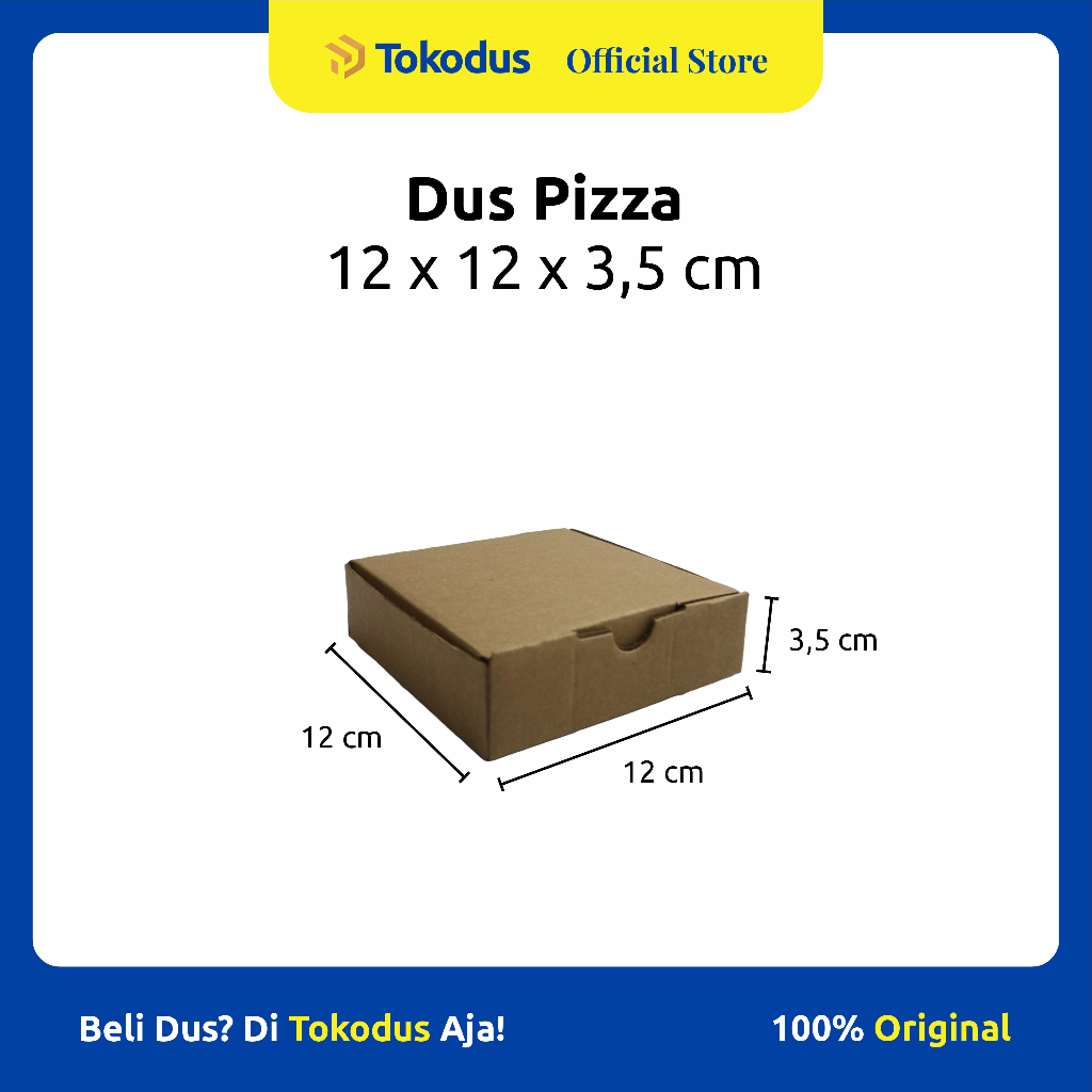 

Dus Pizza | Dus Packing | Dus Hampers | Dus Tas | Kardus Baju 12 x 12 x 3,5 cm - Tokodus Katapang