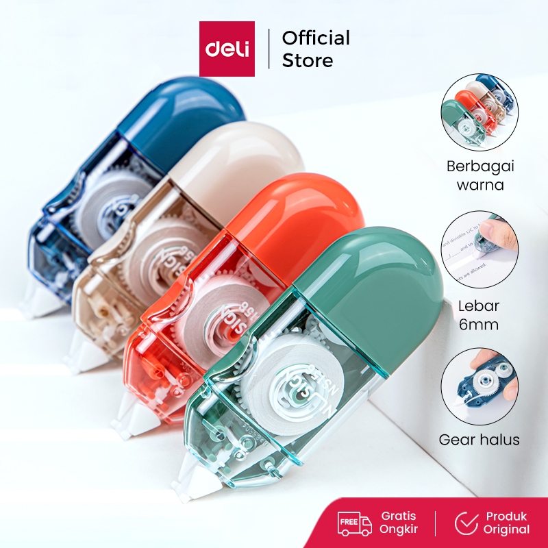 

Deli Nusign Correction Tape / Tip X Kertas 6mm Tidak Mudah Robek NS156