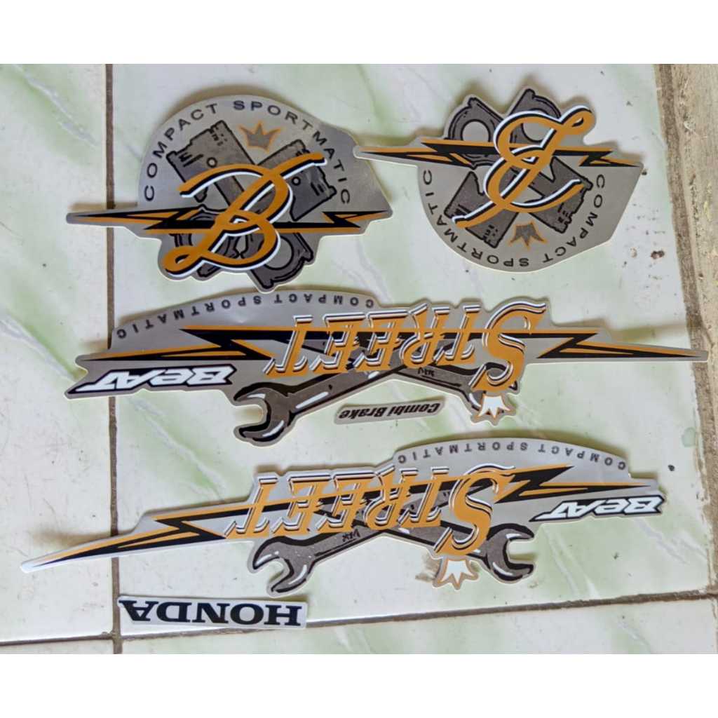 stiker striping honda beat street 2020 2021 silver