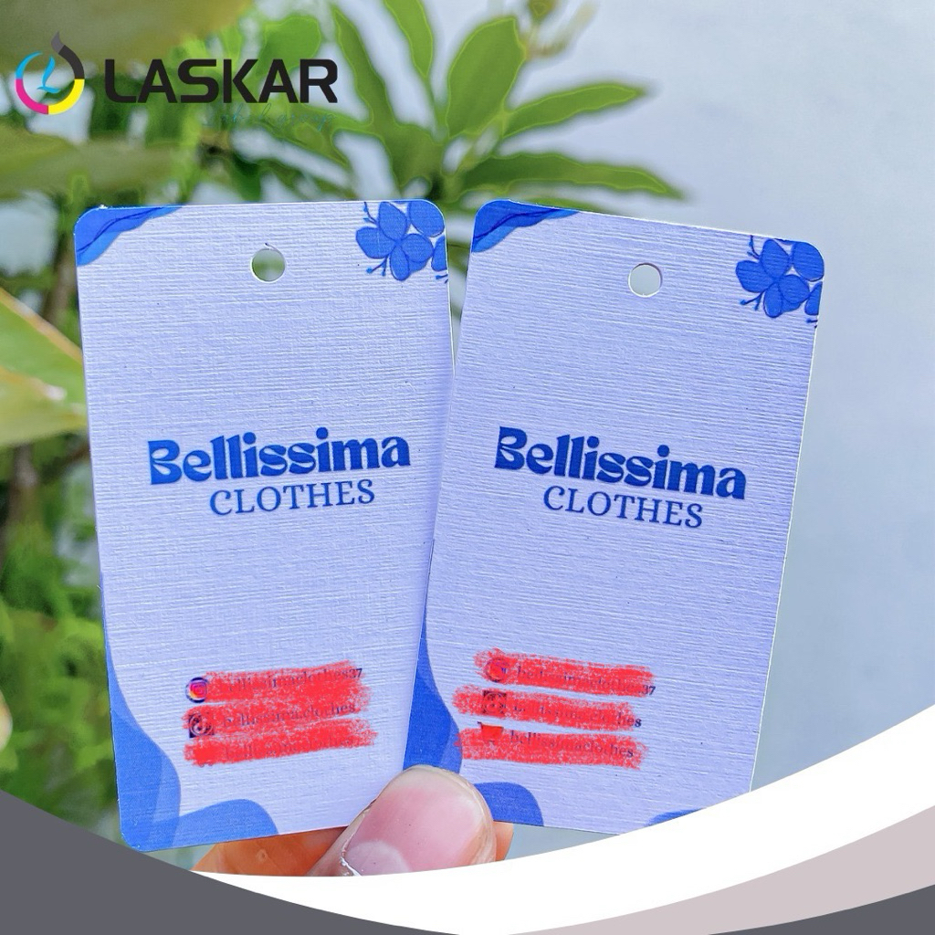 

hang tag aesthetic linen custom hangtag baju label ucapan hampers lebel nama sendiri