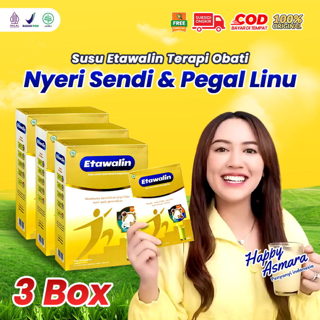 

Susu Kambing Etawa Etawalin 3 BOX Cegah Syaraf Kejepit & Rematik Asam Urat