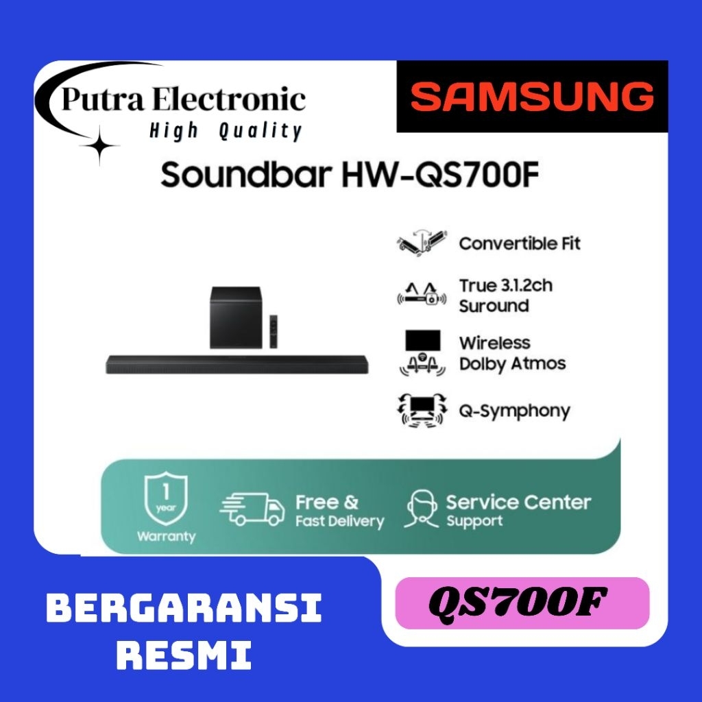 SAMSUNG HW-QS700F / QS700F / Q700F SOUNDBAR  WIRELESS ATMOS 3.1.2  CHANEL