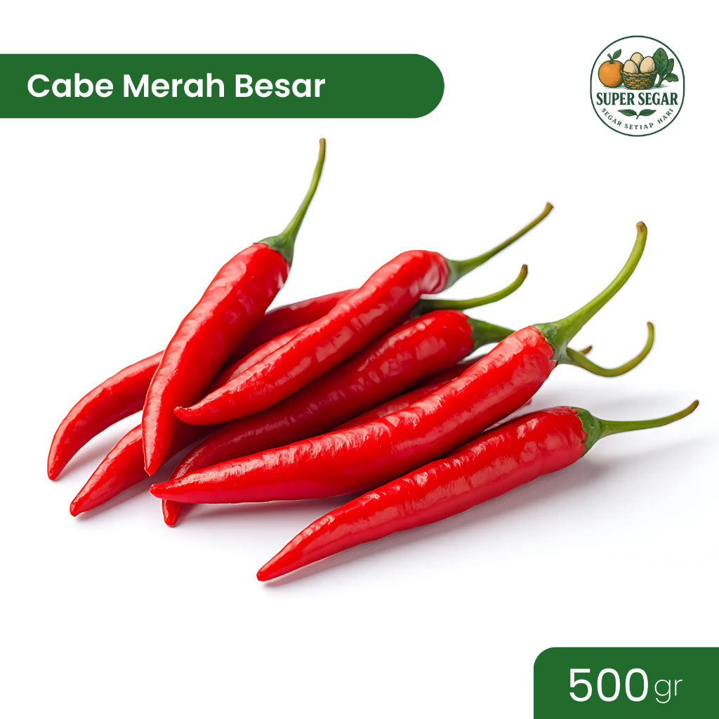 

Cabe Merah Besar 150-1000 gram Super Segar