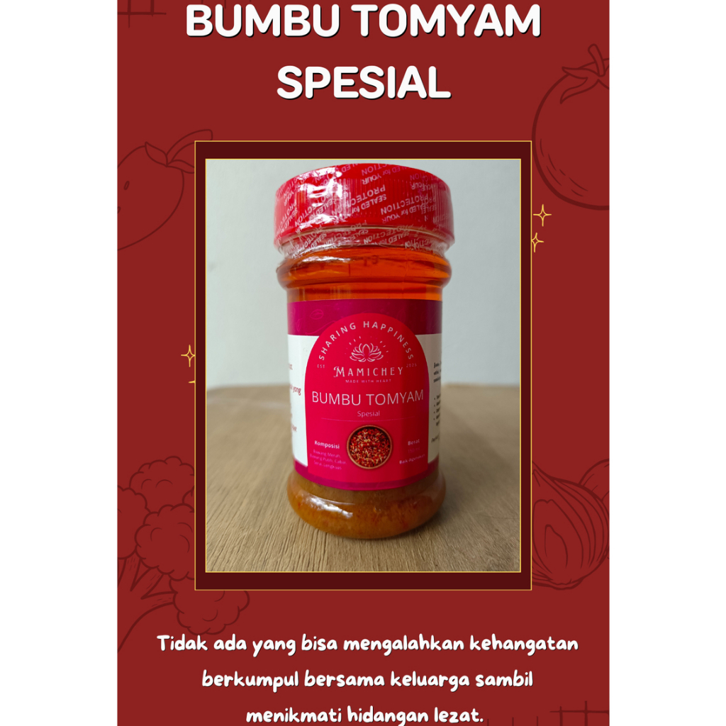 

Mamichey Bumbu Tomyam Spesial - Bumbu praktis siap saji dengan 100% rempah asli pilihan