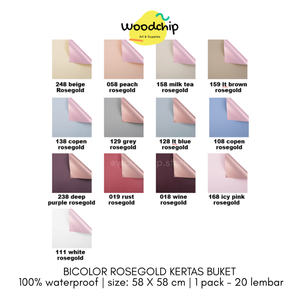 

[LEMBAR] BICOLOR ROSEGOLD CELLOPHANE BCL-03 | KERTAS BUKET BUNGA - KERTAS KADO - WRAPPING PAPER - SAMPUL BUKU