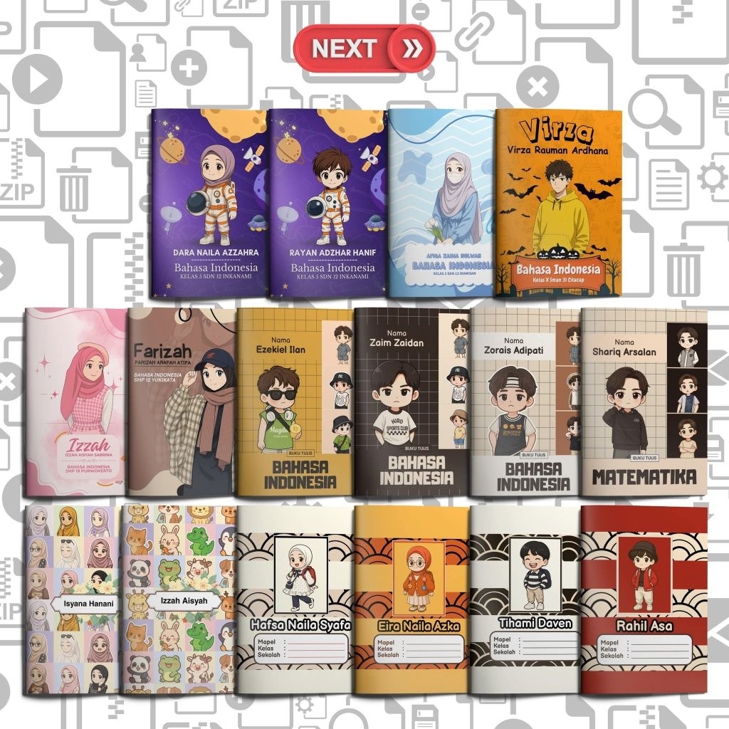 

Buku Sekolah Anak Nama Custom