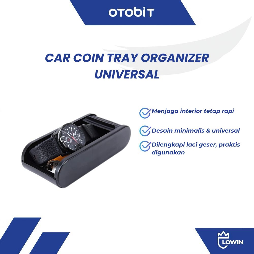 Tempat Koin Kartu Interior Mobil Car Organizer Coin Box Drawer Laci MD013