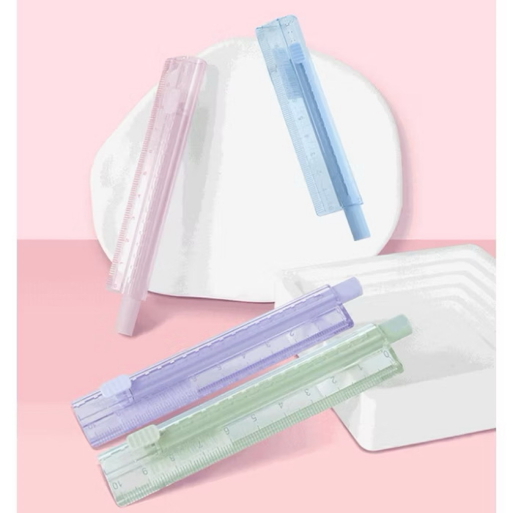 

StudyMate 2in1 Penghapus + Penggaris Pastel Estetik | Ruler Eraser Multifungsi untuk Sekolah & Kuliah