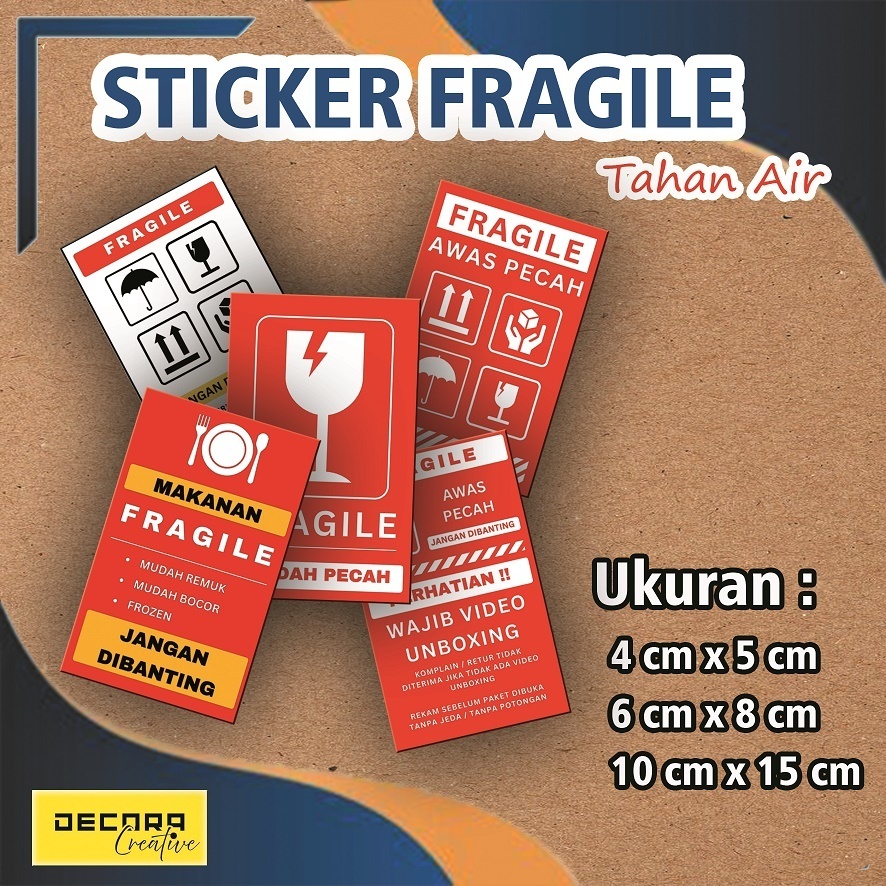 

STICKER FRAGILE CROMO | STICKER CROMO PECAH BELAH | STICKER AWAS PECAH