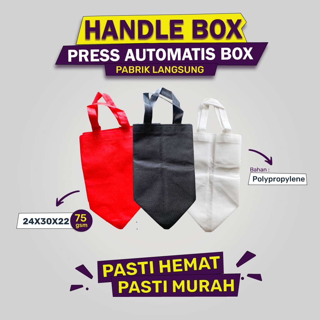 

Kantong Belanja Tas Spunbond Tas Kain Goodie Bag (Isi 12 Pcs-H.BPA26)