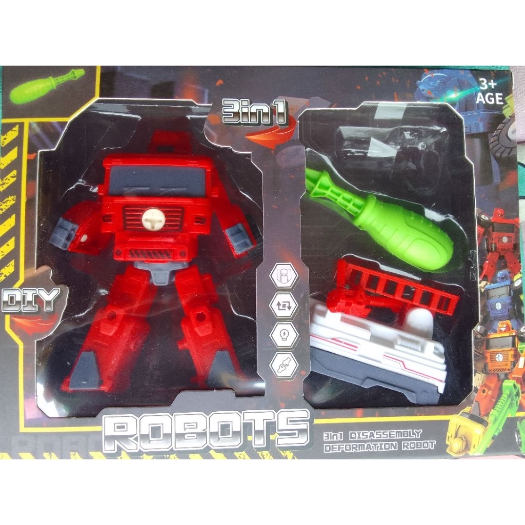 mainan robot robotan 3in1