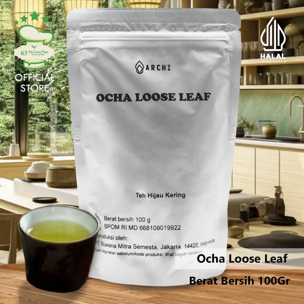 

Teh 63 - ARCHI Green Tea / Ocha Loose Leaf Premium 100gr - Food Service