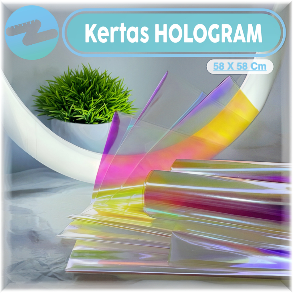 

Kertas Hologram Besar (58x58 Cm), Kertas buket warna warni/ Chelophane Hologram / Kertas Bahan Buker