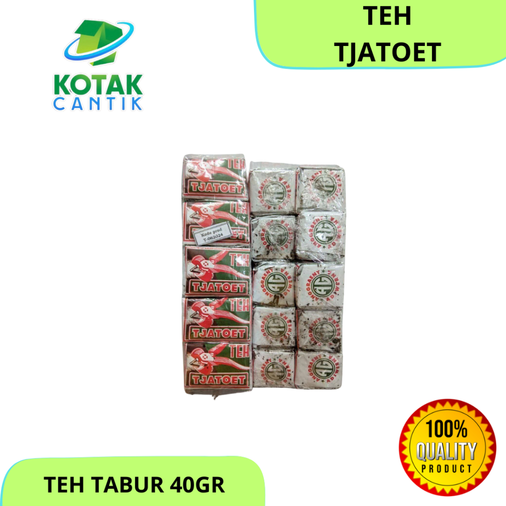 

[ KECIL 40gr ] TEH TJATOET HIJAU TEH TABUR 40gr 1BAL ISI 10pcs