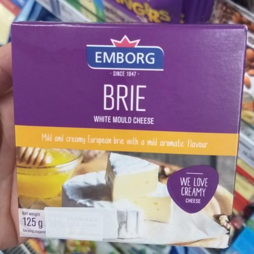 

[oddsolshop] pekanbaru/Emborg Brie White Mould Cheese 125GR Keju Mild Creamy
