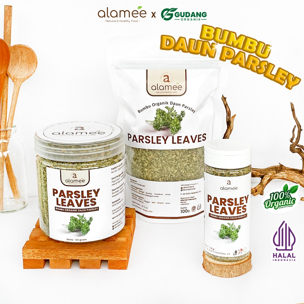 

alamee bumbu organik parsley tanpa bahan tambahan adalah herba segar dengan aroma menyegarkan rasa