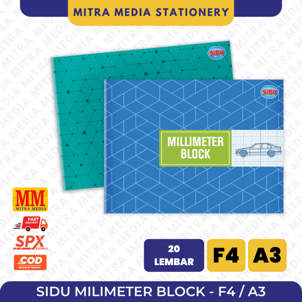

Sinar Dunia Sidu Milimeter Block Book - F4 A3 (20 Lembar)