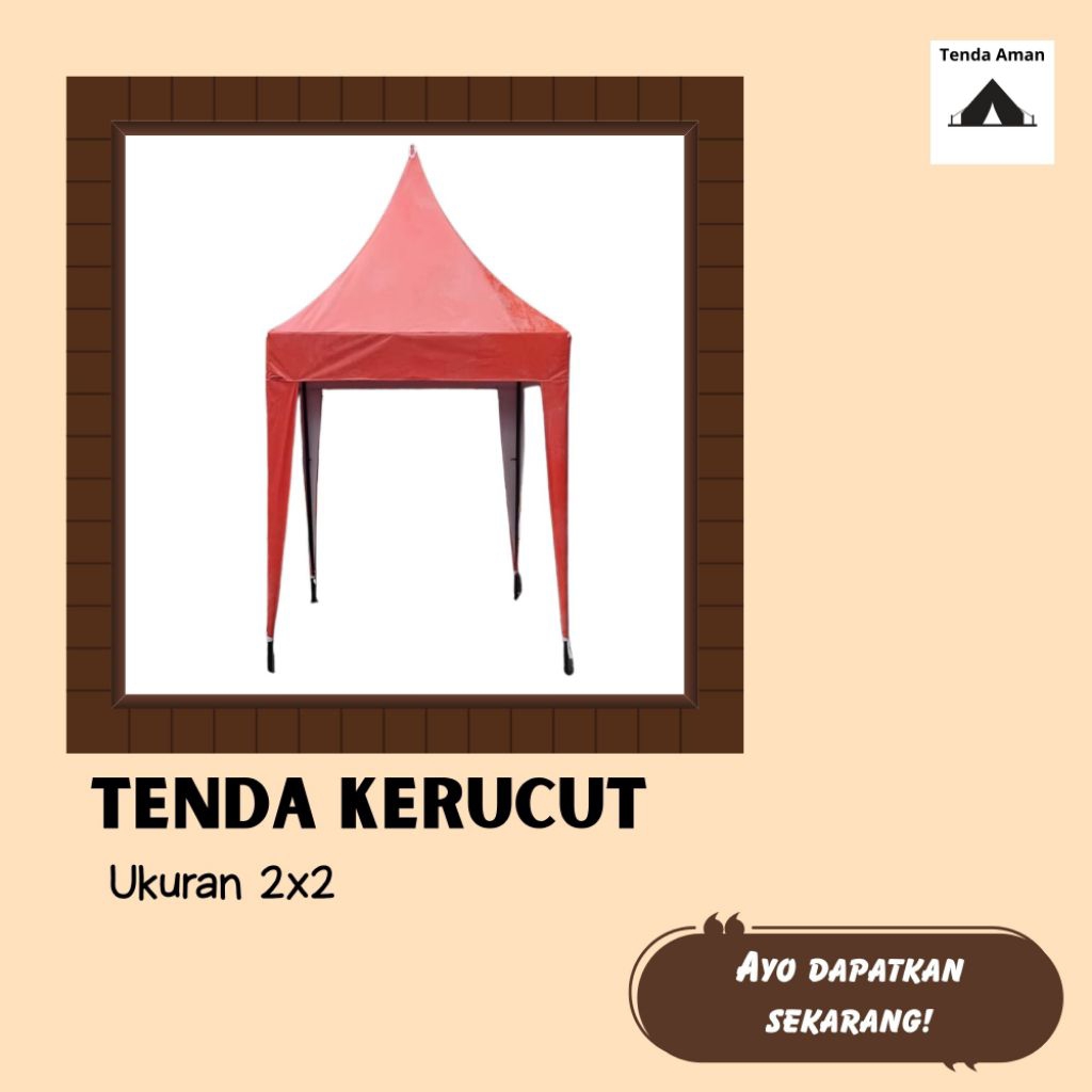 Tenda Kerucut Ukuran 2x2 Kualitas Premium