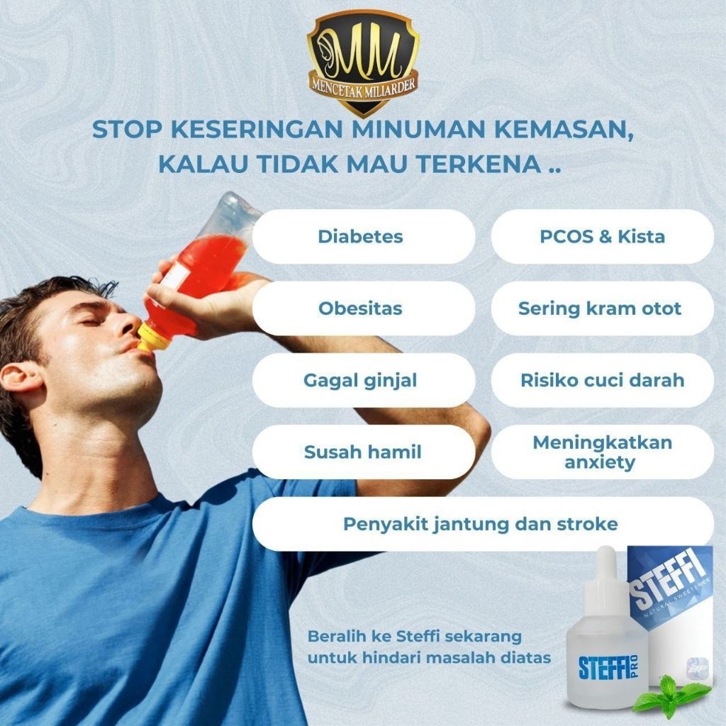 

Steffi Pro Pemanis Alami Daun Stevia 0 kalori,Cegah diabetes dicampur apapun enak,tidak berkerak Asli Halal FDA BPOM