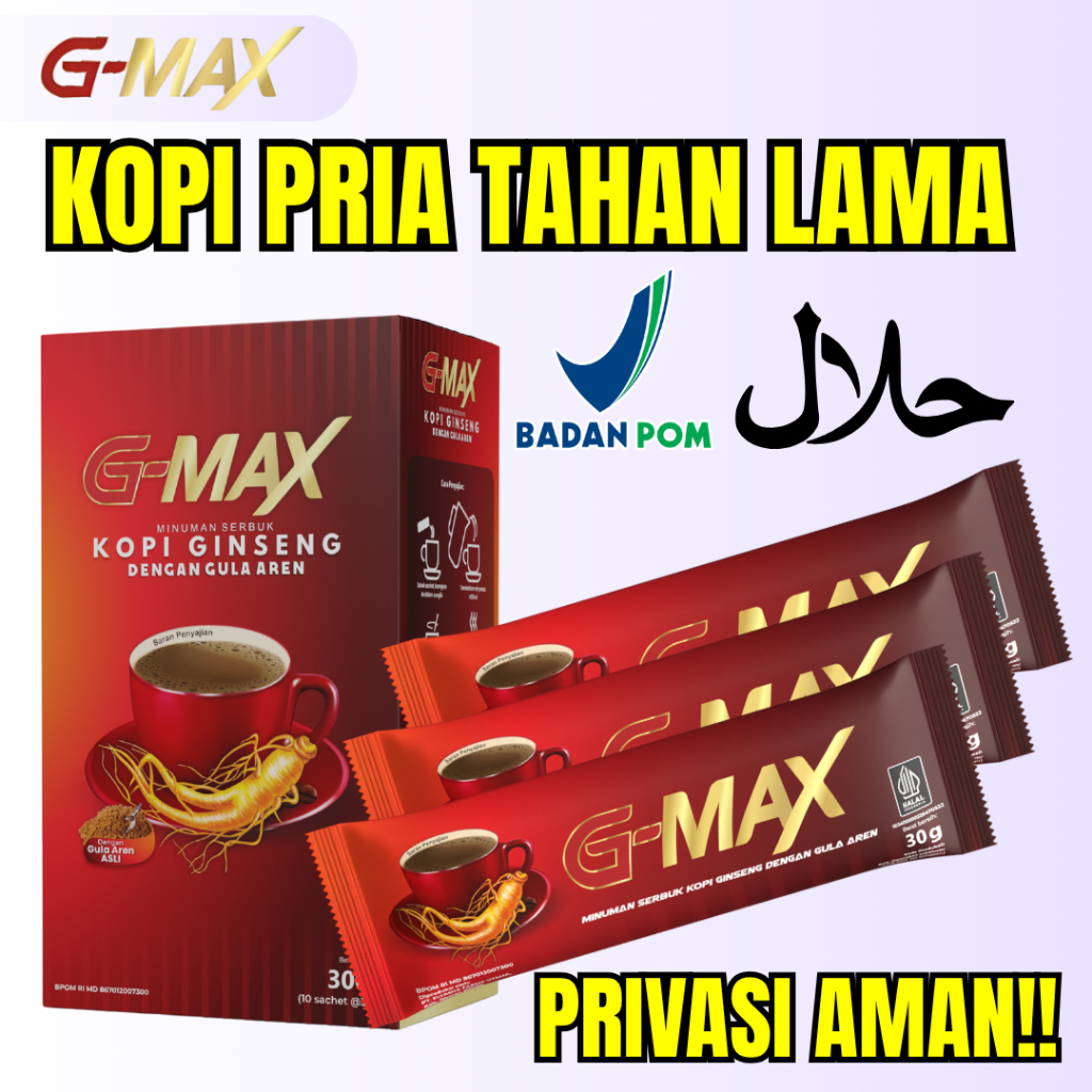 

Gmax kopi stamina Terbukti kuat tahan lama ngacang maksimal semaleman BPOM HALAL