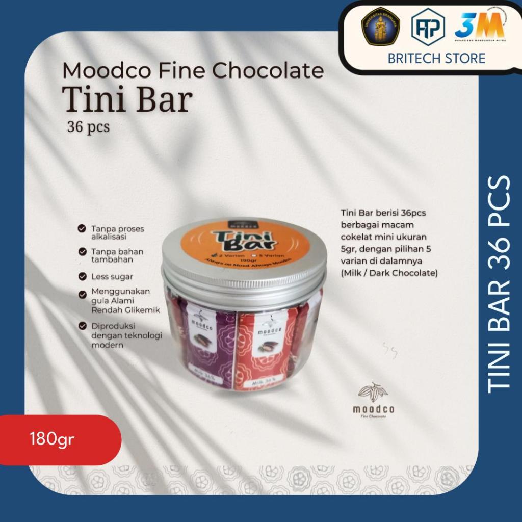 

MOODCO Tini Bar | 5 gram x 36 pcs = 180 gram | 5 Varian (Dark-Milk Chocolate)