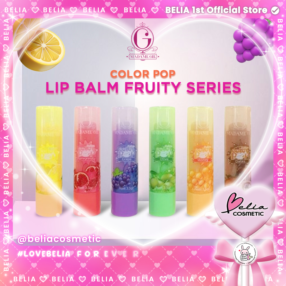 ❤ BELIA ❤ MADAME GIE Color Pop Fruity Series Lip Balm | Lip Moistuirzer