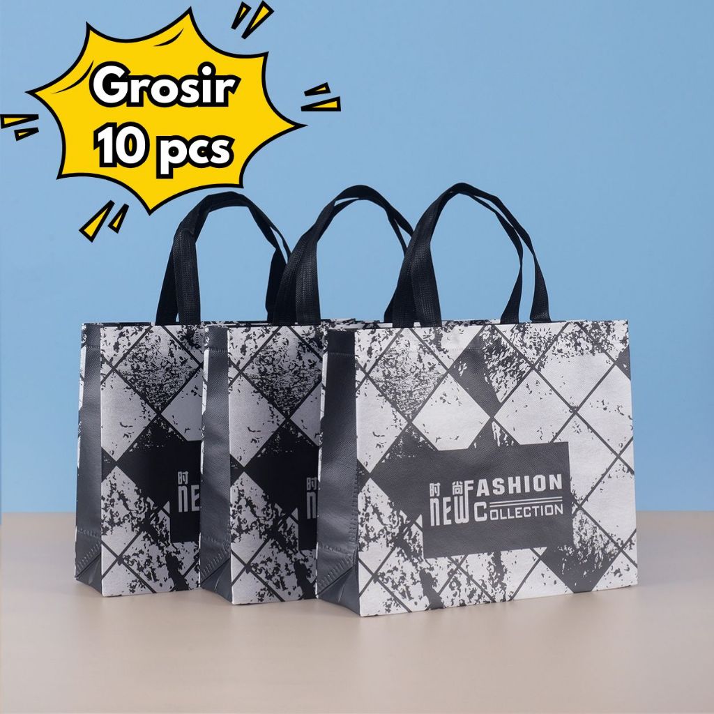 

10PCS Grosir Stock Tersedia Tas Spunbond Handle | Goodie Bag | Tote Bag | Souvenir | Hampers |untuk Toko Baju| Selamatan Haji Khitan Ultah Wedding 28x20x10 32x27x10 43x32x10 47x36x10