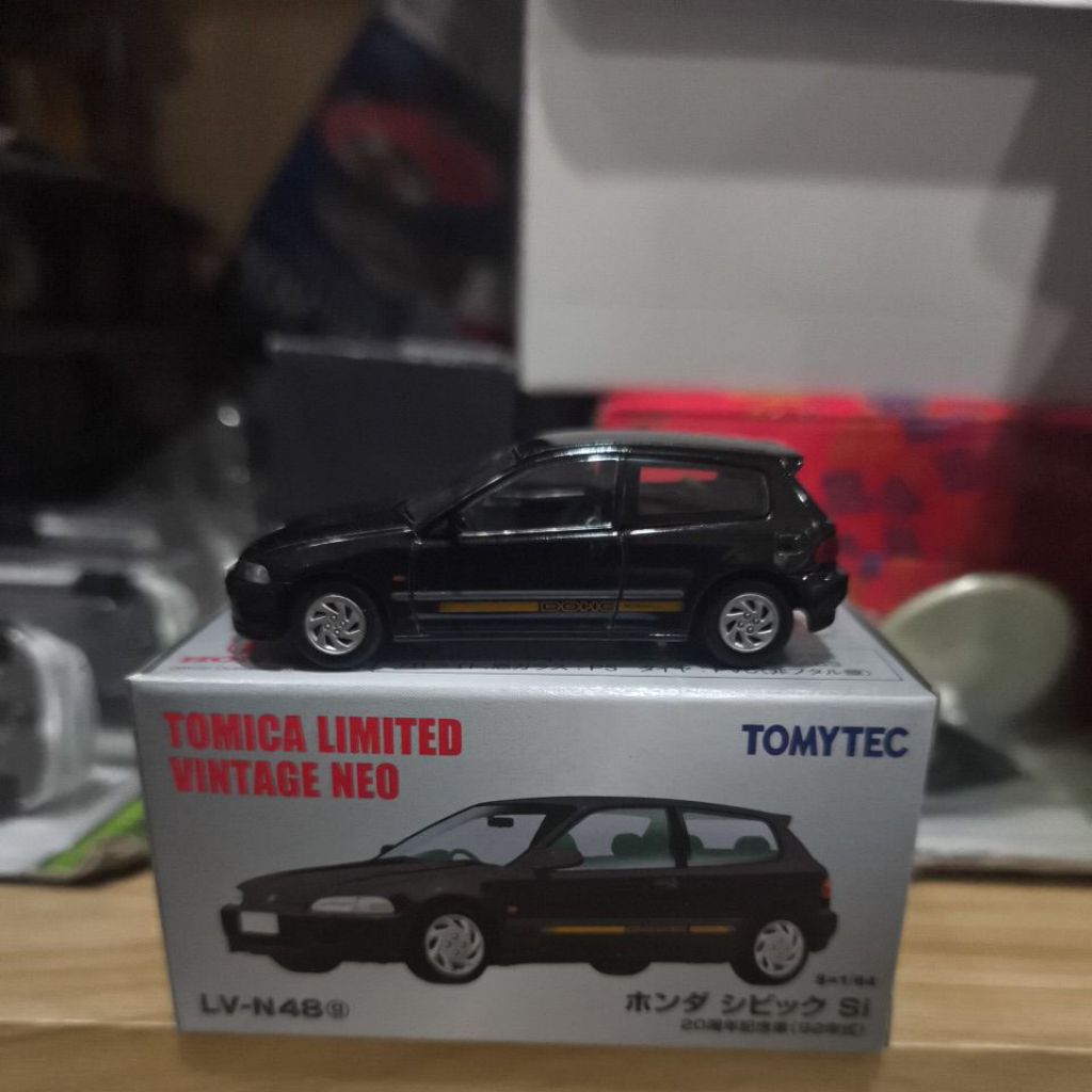 Tomica Limited Vintage Neo Honda Civic SI Hitam LV N58g Civic EG Hatchback TLVN