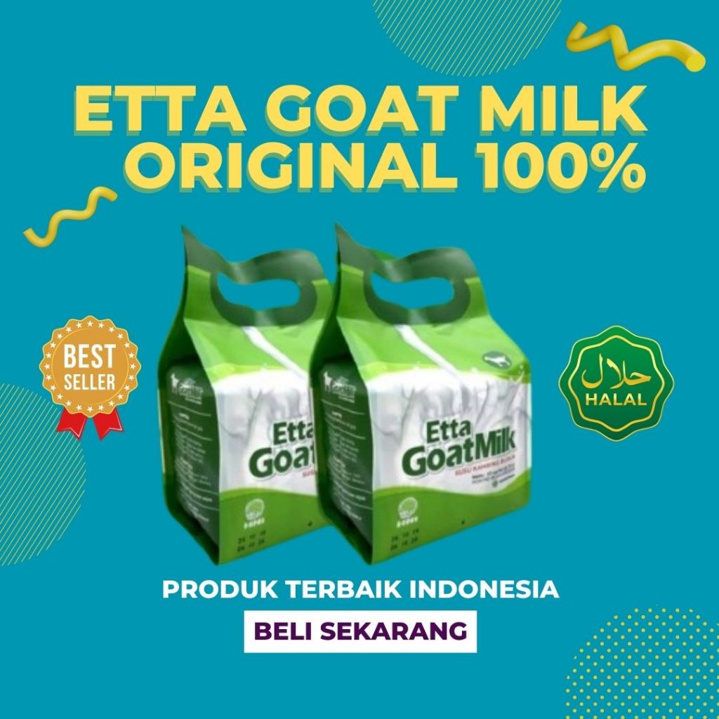 

Etta Goatmilk Susu Kambing Etawa Rasa Enak Aman untuk Balita & Anak
