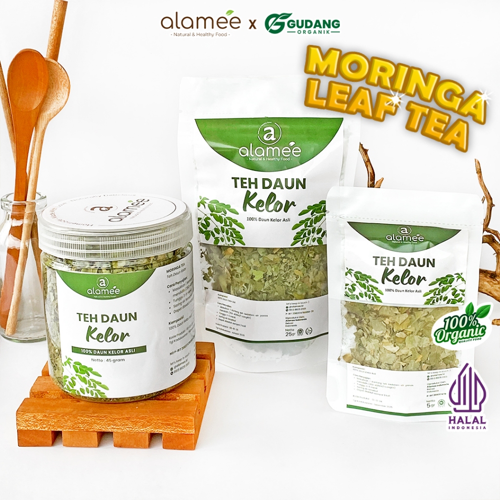 

alamee teh bunga daun kelor menyegarkan dengan daun segar rasa unik dan alami menyehatkan alami
