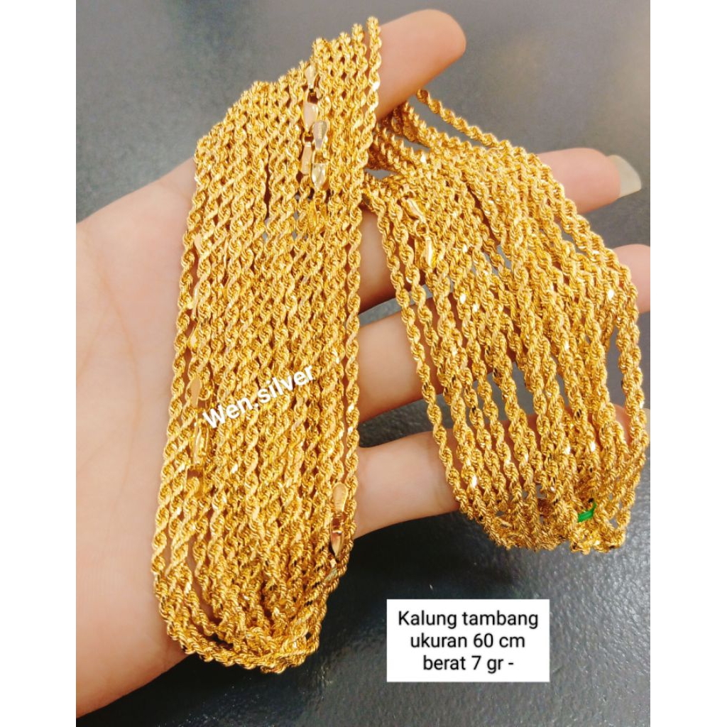 KALUNG TAMBANG DEWASA PERAK 925 ASLI LAPIS MAS