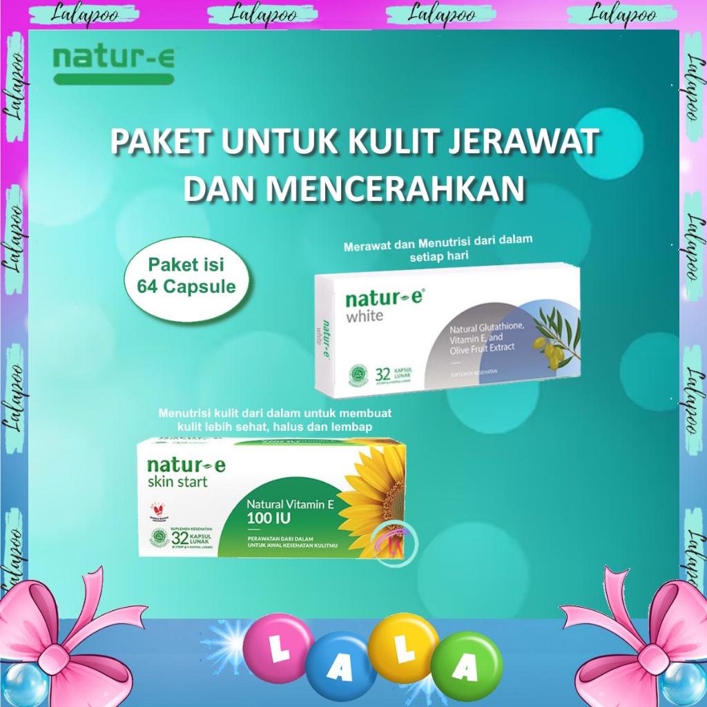 NATUR E Soft Capsule White & Hijau | Paket Bundling | Paket Untuk Mencerahkan Kulit