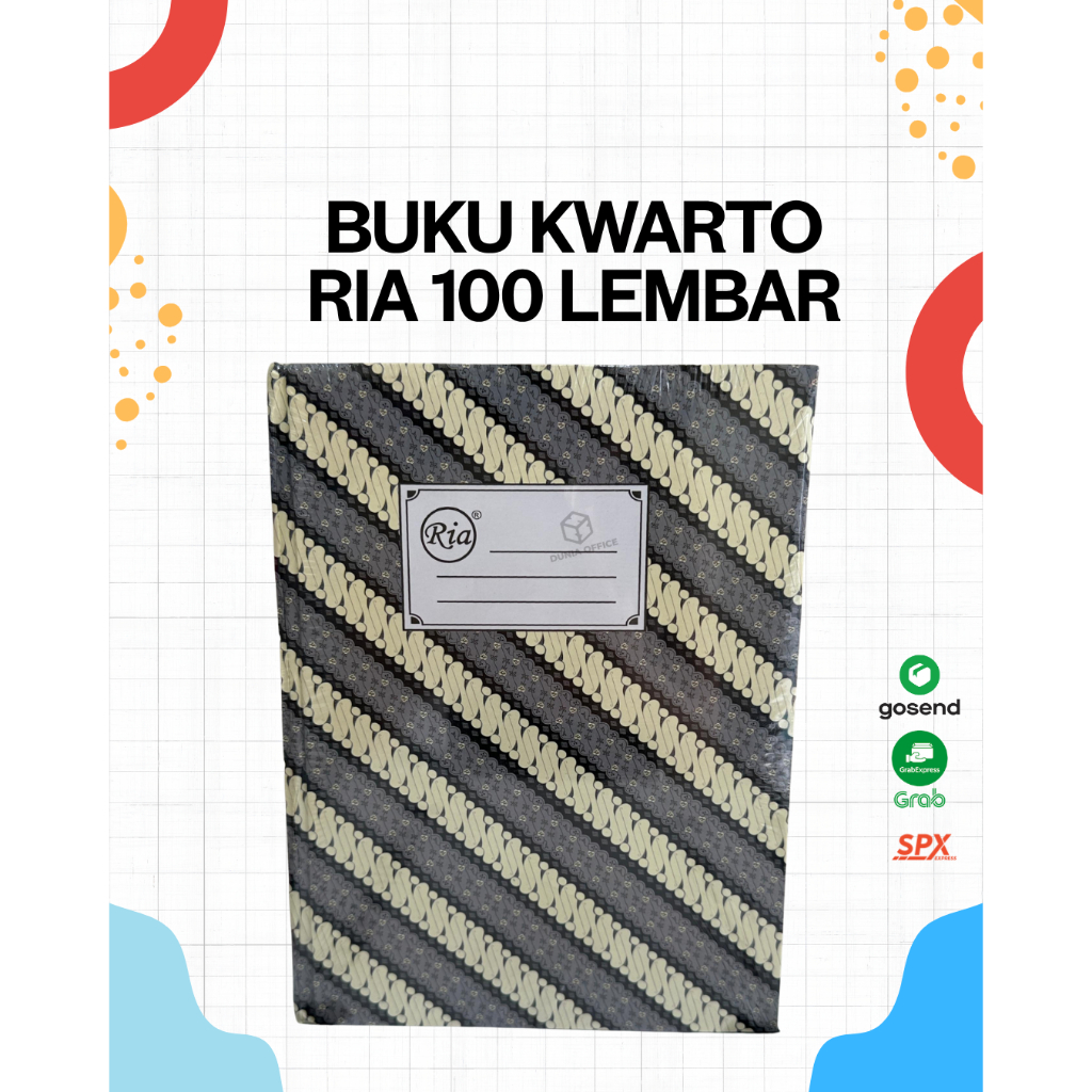 

Buku Kwarto 100 Lembar RIA / Buku Hard Cover