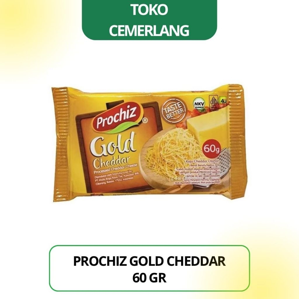 

Keju Prochiz Gold Cheddar 60 gr