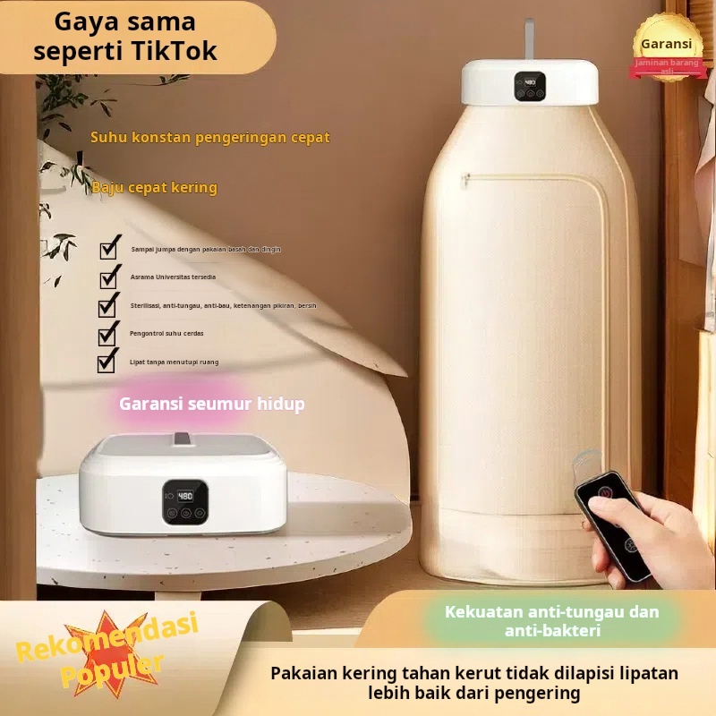Mesin Pengering Pakaian Portable Pemanas Pengering Pakaian Lipat Listrik Pengering Otomatis Untuk Pa