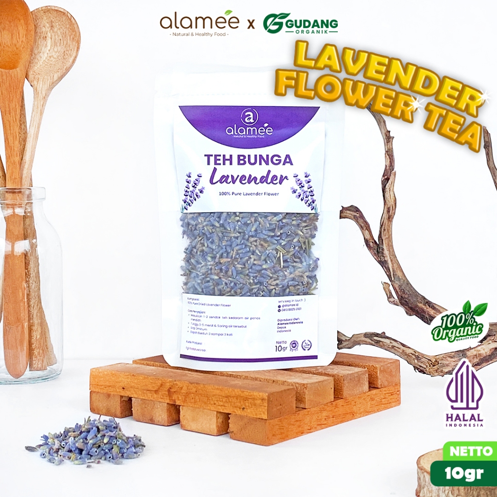 

alamee teh bunga lavender merupakan pilihan istimewa untuk relaksasi dengan 10 gram yang kaya rasa