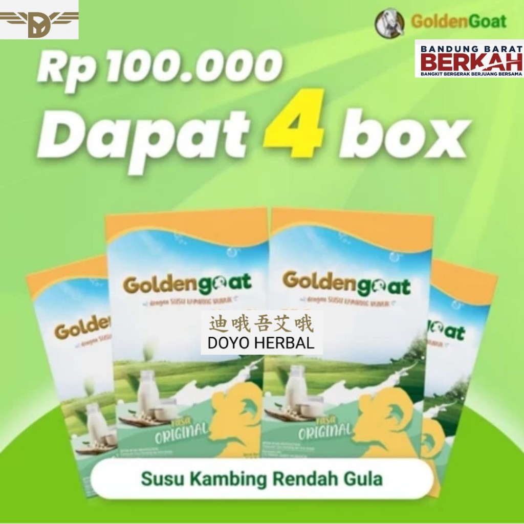 

PROMO PAKET 4 BOX GOLDEN GOAT / SUSSU KAMBING GOLDEN GOAT - Doyo Herbal
