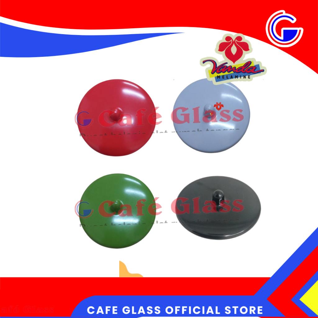 TUTUP GELAS UKURAN SEDANG MELAMIN 3.5"TEBAL MURAH | MELAMIN WARNA WARNI VANDA