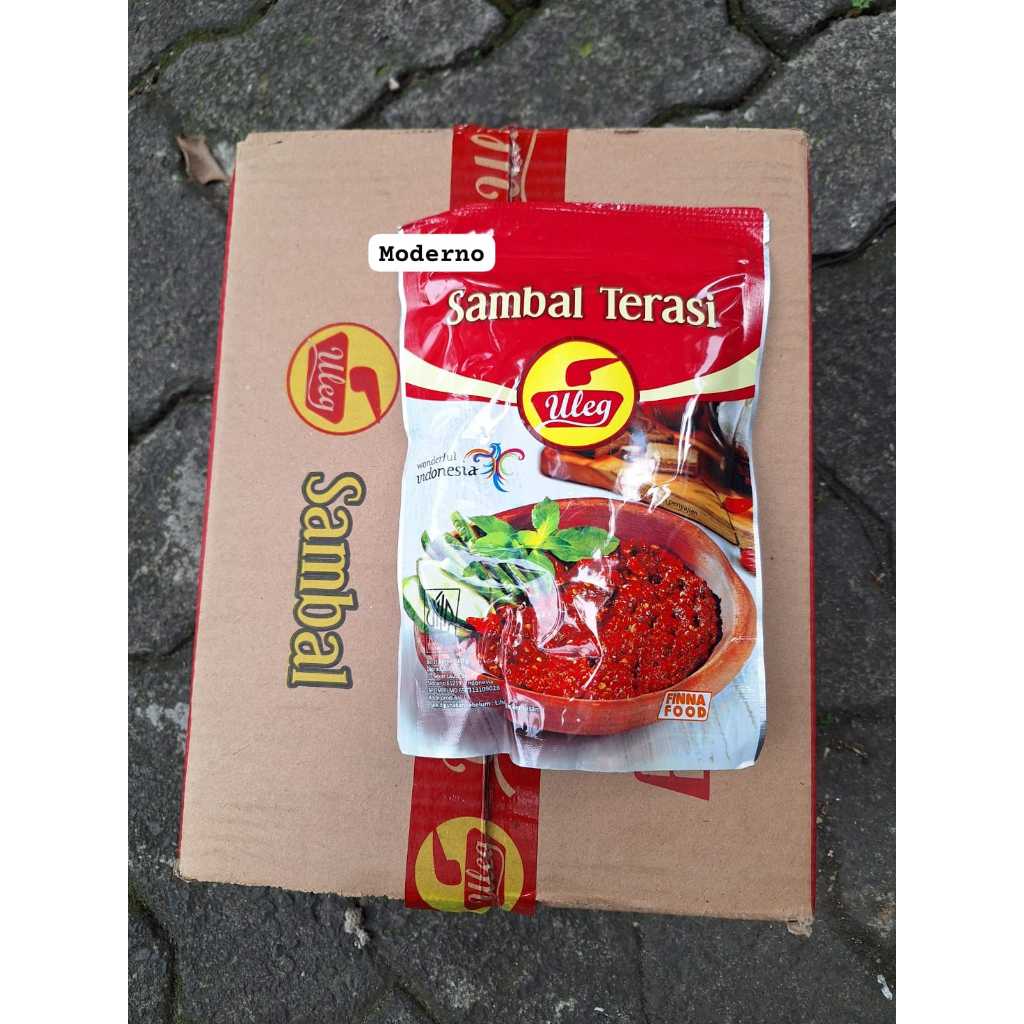 

Finna Uleg sambal terasi 500gr perkarton isi 10
