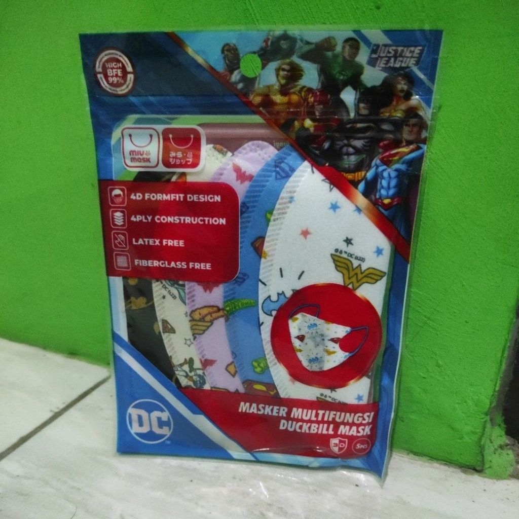 MIU MASK - Justice League 3D Duckbill Mask Adult (3Ply)