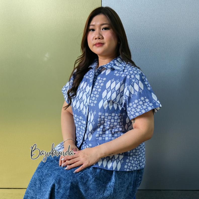 Bajubunda Kemeja Batik Wanita Jumbo Big Size Premium Katun Prima