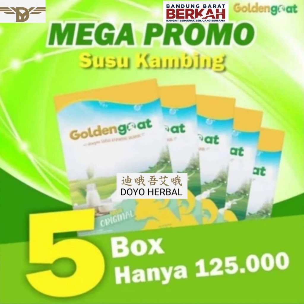 

Paket Hemat 5 Box Golden Goat Susu Kambing Etawa 100% Murni – Doyo Herbal Dan Hemat