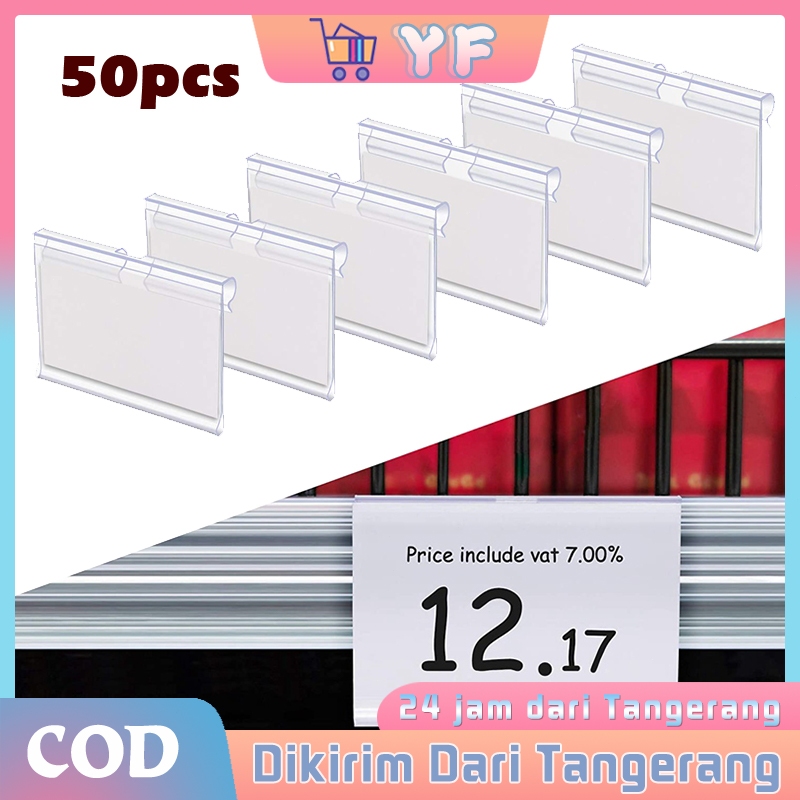 

50pcs Label Harga Tempel / Label Pvc / Tag Harga Jualan / Untuk Rak-Rak Toko