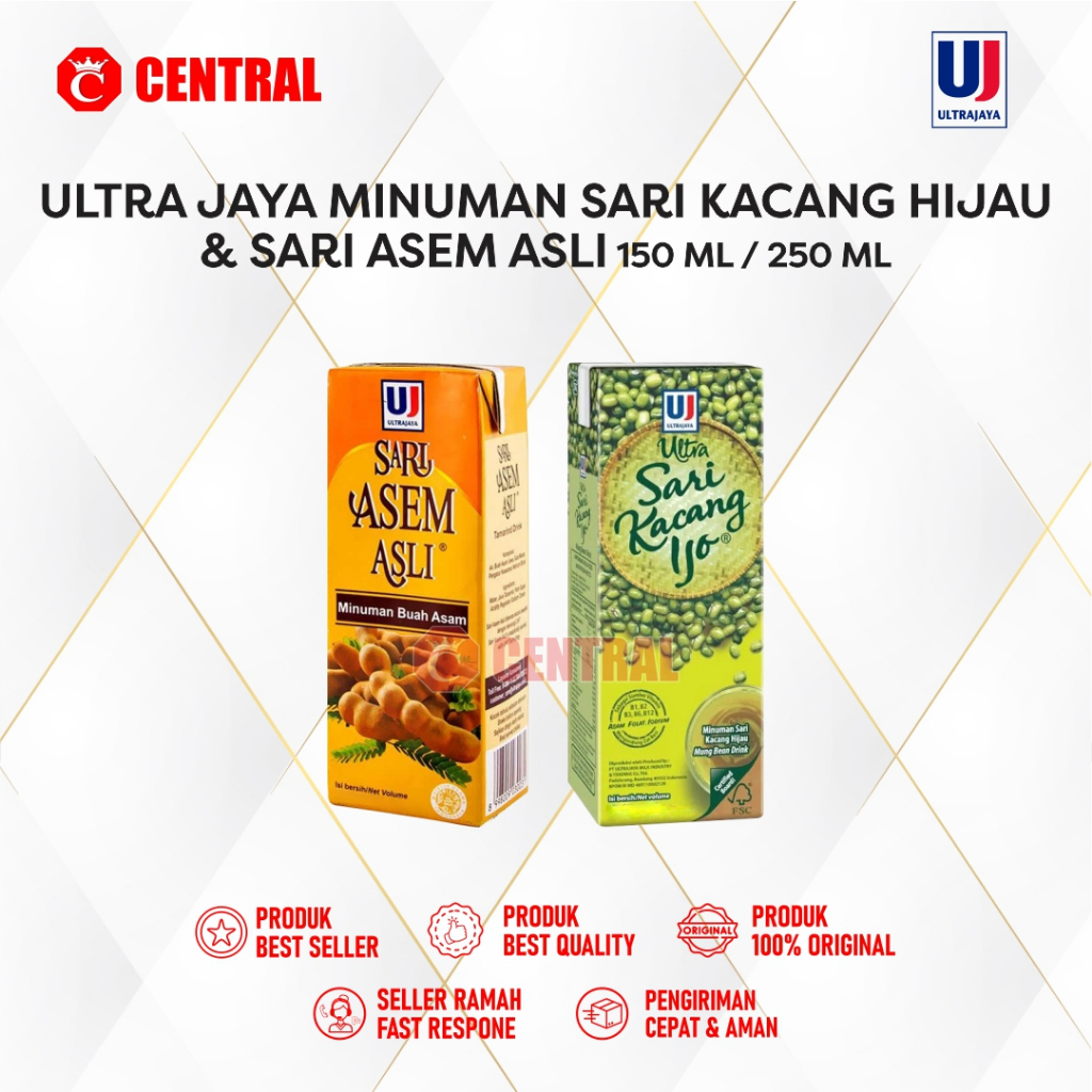 

ULTRA MINUMAN SARI KACANG HIJAU/ASEM ASLI 250ML | 150ML