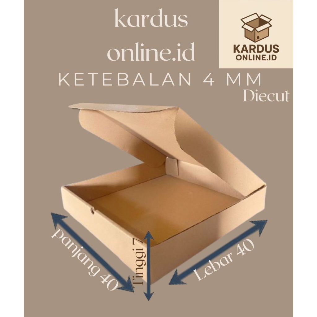 

Kardus packing Uk 40x40x7 Diecut 3ply