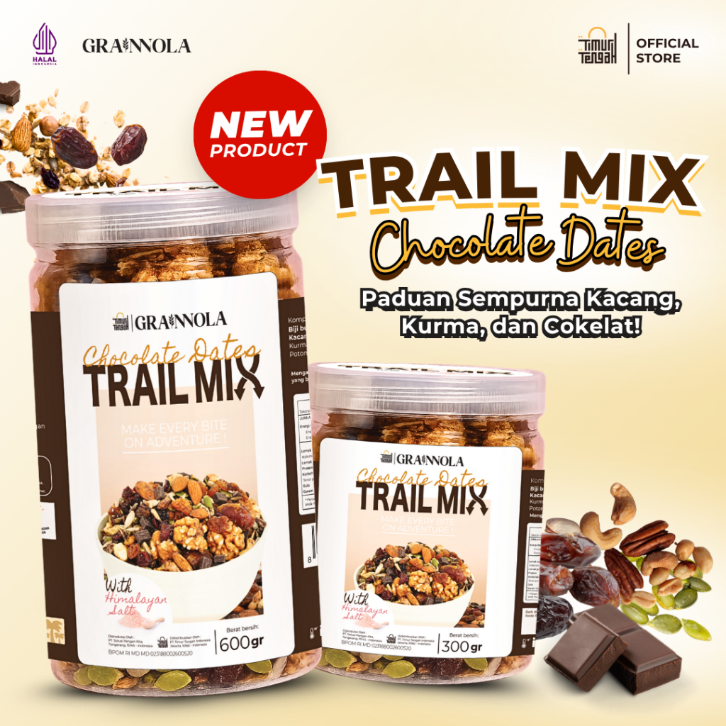 

Timur Tengah Trail Mix Chocolate Dates 300 gr Choco Dried Fruit with Raisins Almond Premium