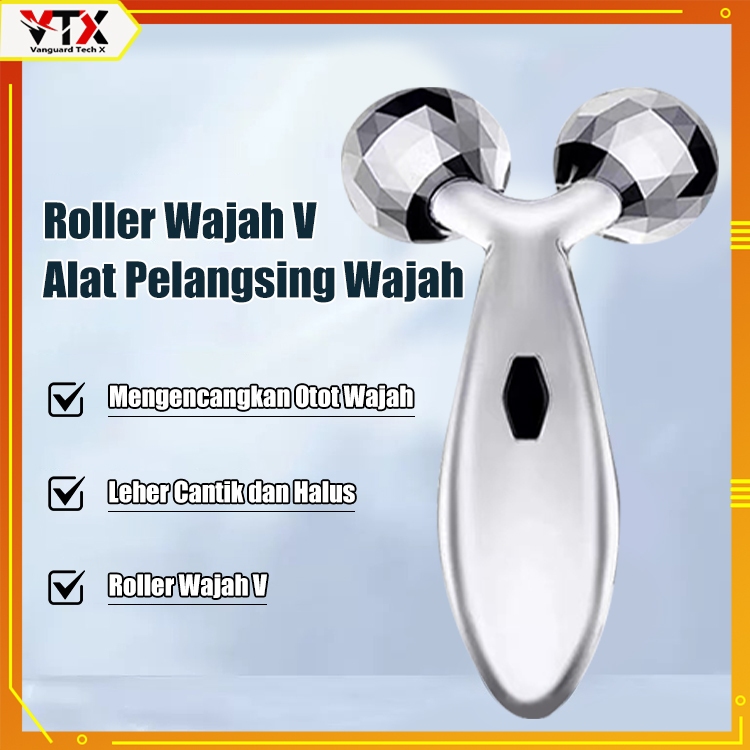 VTX Roller Pijat Wajah Pelansing Wajah Tipe Rol Artefak Pelangsing Wajah 3D Pijat Wajah Roller 3D Wa