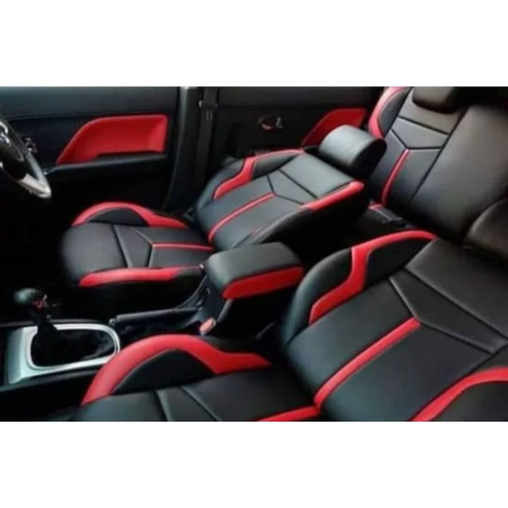 Sarung jok mobil calya/sigra tahun 2016-2024 full seat bahan sintetis ferari